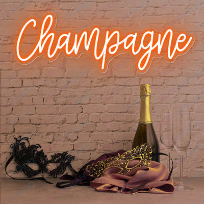 Champagne Neon Sign orange