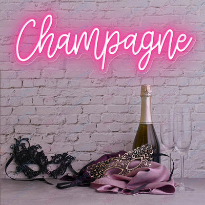 Champagne Neon Sign pink