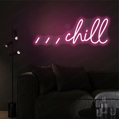 Chill Neon Sign Chill Vibe Led Light PINK