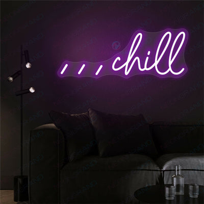 Chill Neon Sign Chill Vibe Led Light PURPLE