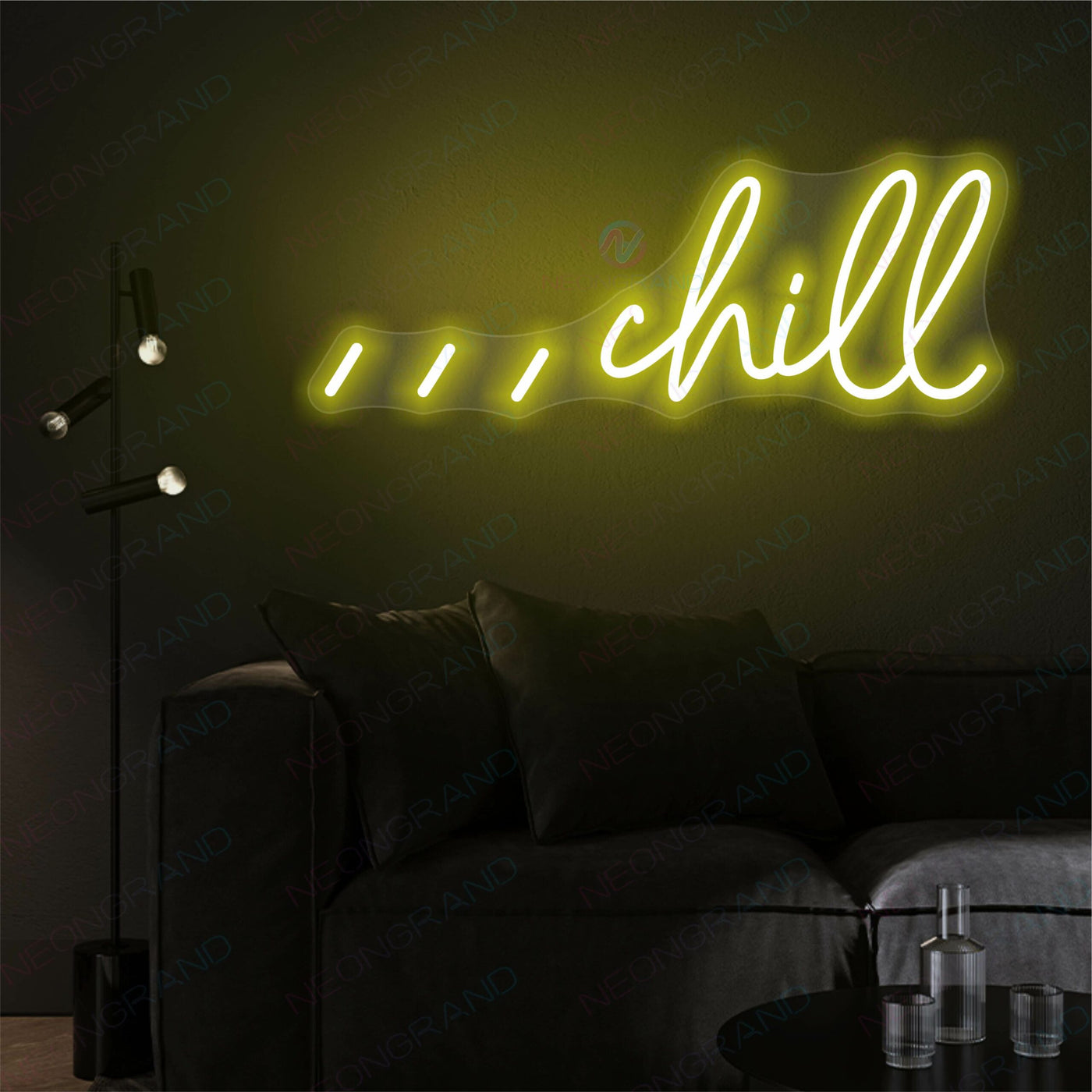 Chill Neon Sign Chill Vibe Led Light YELLOW