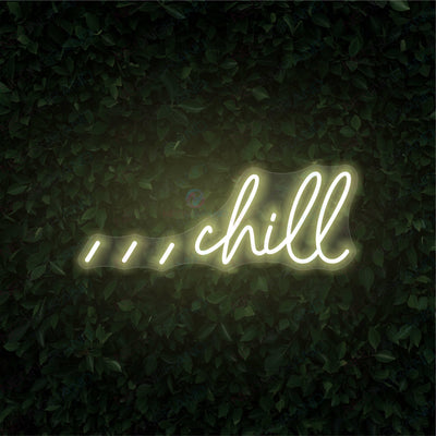 Chill Neon Sign Chill Vibe Led Light LightYellow