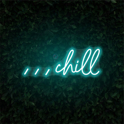 Chill Neon Sign Chill Vibe Led Light SkyBlue