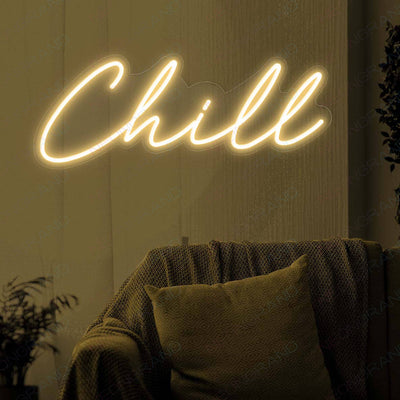 Chill Neon Sign Led Light gold yellow