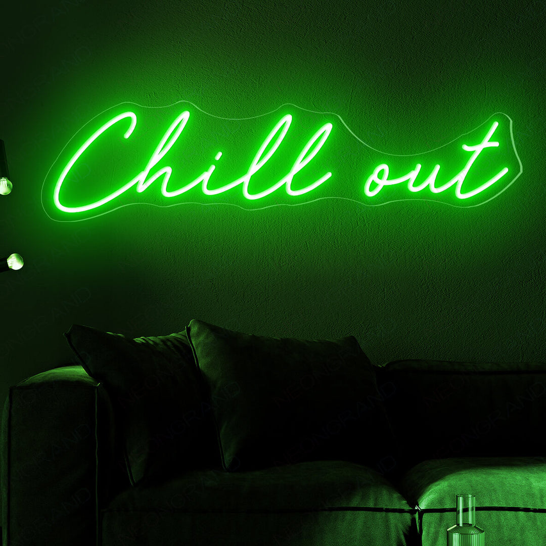 Bright Cool Blue “Chill Out” LED Night shops Light Room Wall Decoration