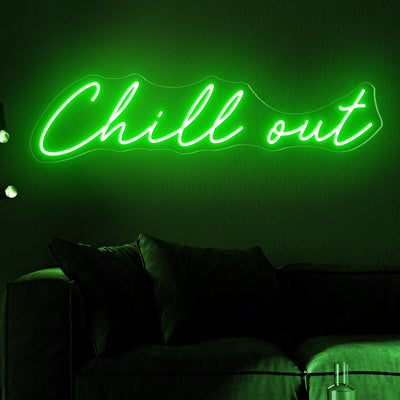 Chill Out Neon Sign Led Light green