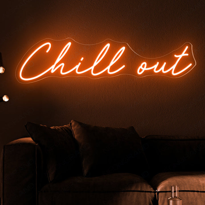 Bright Cool Blue “Chill Out” LED Night Light selling Room Wall Decoration