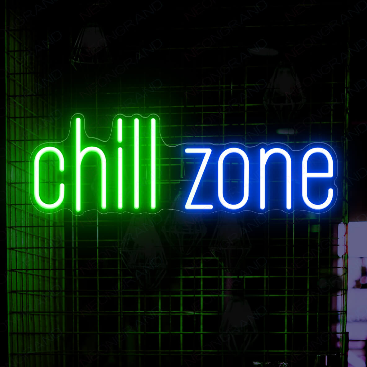 Chill Zone Neon Sign Led Chill Neon Light Sign blue