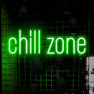 Chill Zone Neon Sign Led Chill Neon Light Sign green