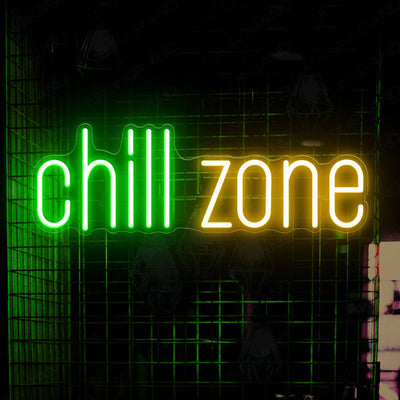 Chill Zone Neon Sign Led Chill Neon Light Sign orange yellow