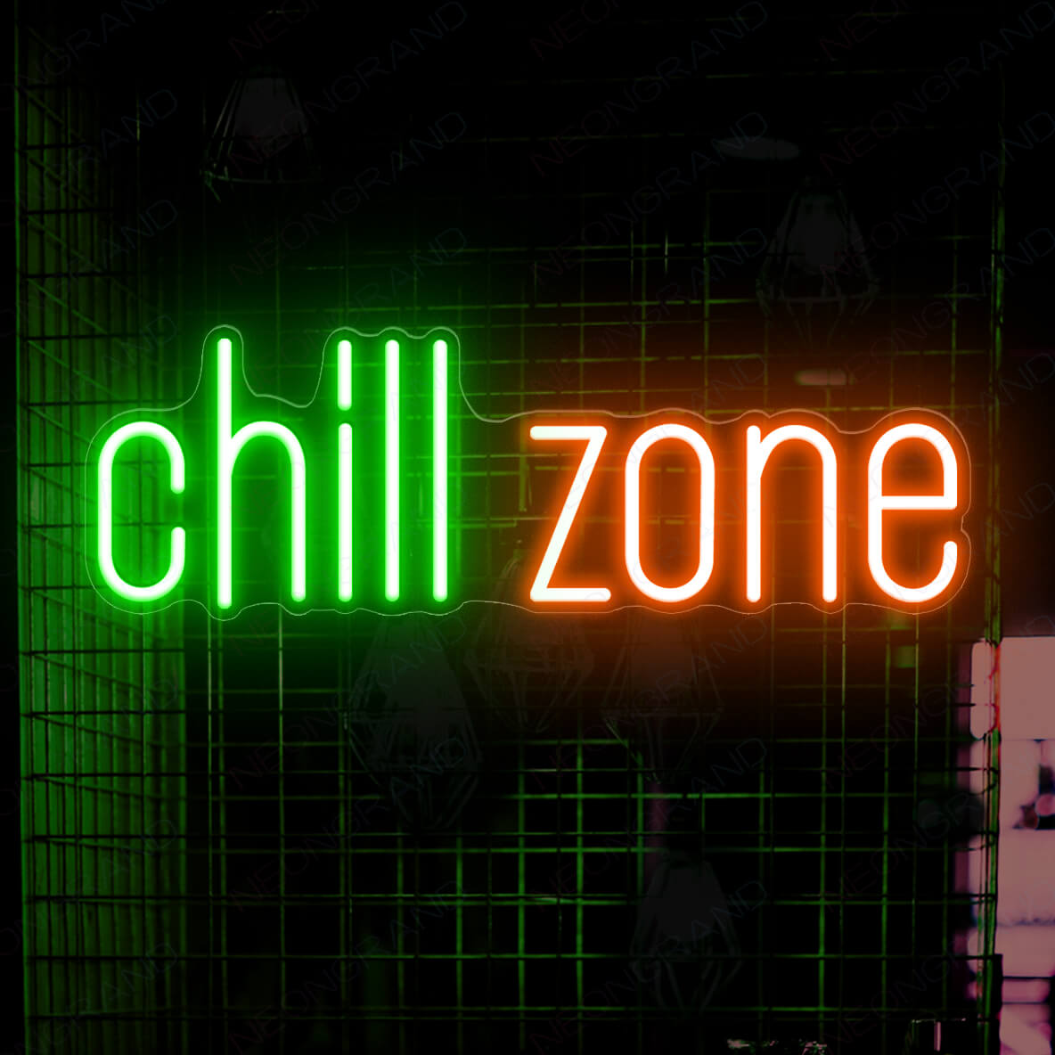 Chill Zone Neon Sign Led Chill Neon Light Sign orange