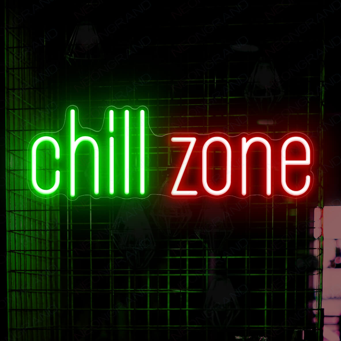 Chill Zone Neon Sign Led Chill Neon Light Sign red