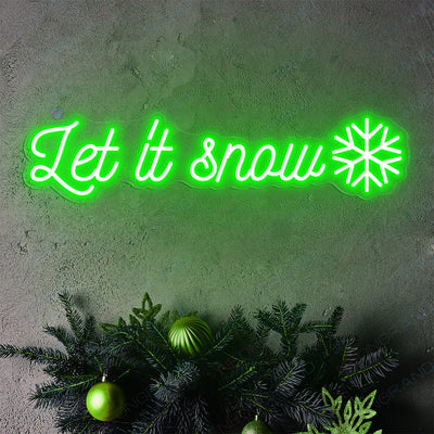 Christmas Neon Sign Let It Snow Xmas Led Light green1