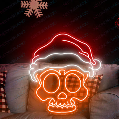 Christmas Neon Sign Skull Face Led Light