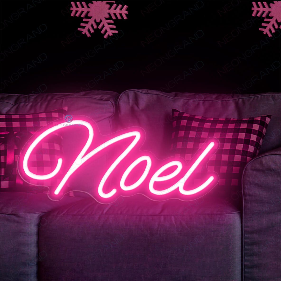 Christmas Neon Signs Noel Led Light Pink