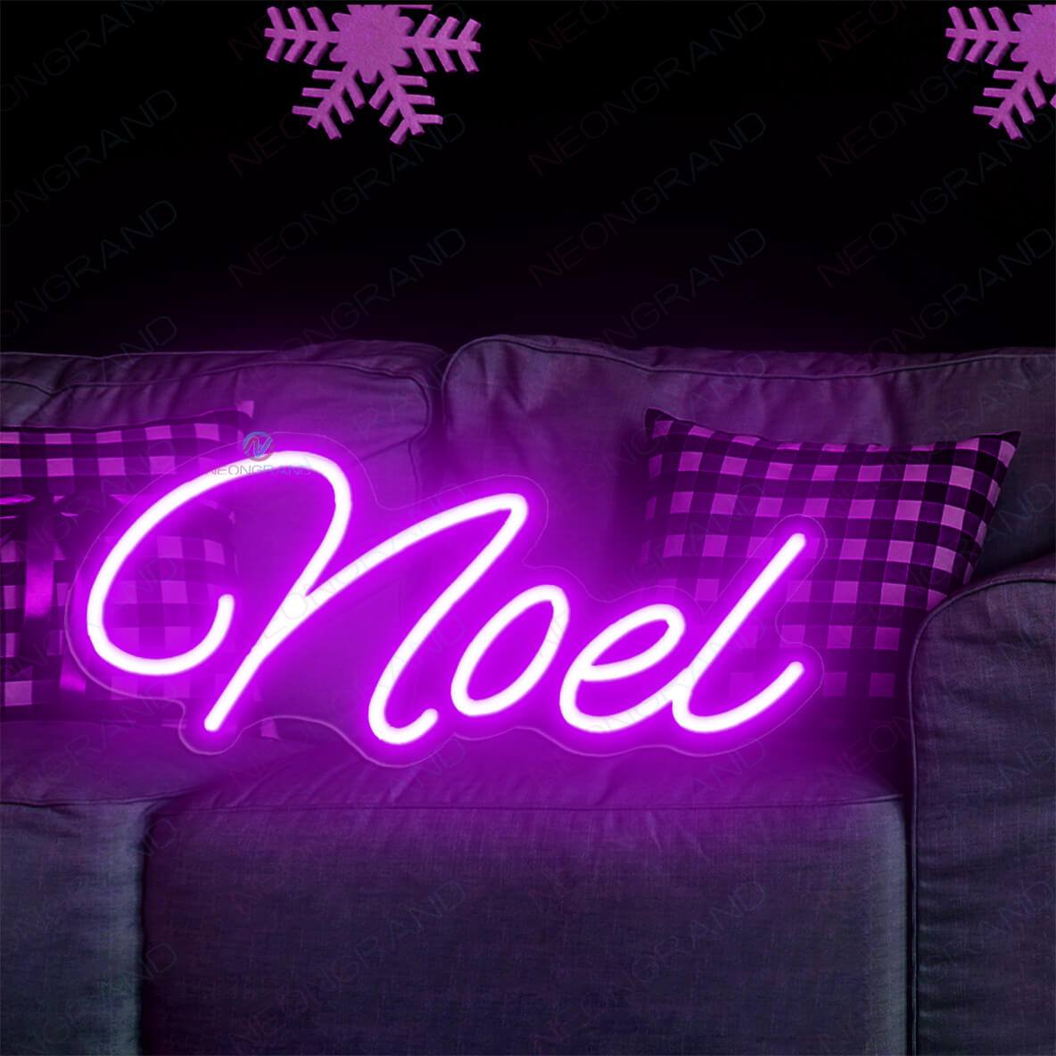 Christmas Neon Signs Noel Led Light Purple
