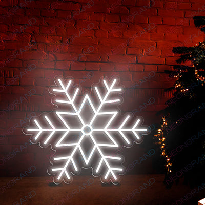 Christmas Neon Signs Snowflake Neon Sign Led Light white wm