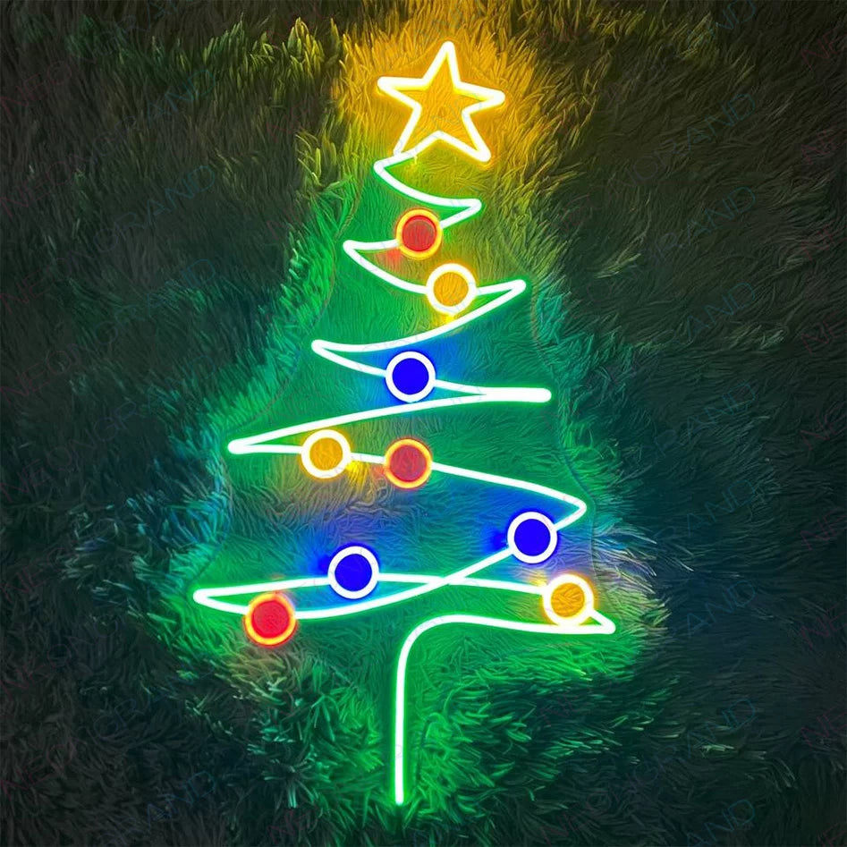 Christmas tree neon sign