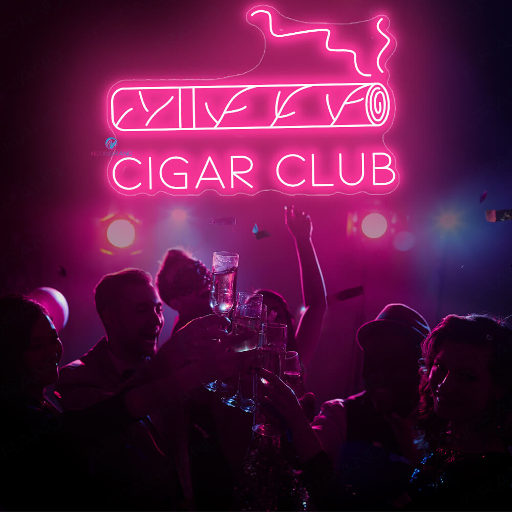Cigar Neon Sign Cigar Club Business Led Light pink