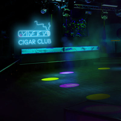 Cigar Neon Sign Cigar Club Business Led Light sky bllue