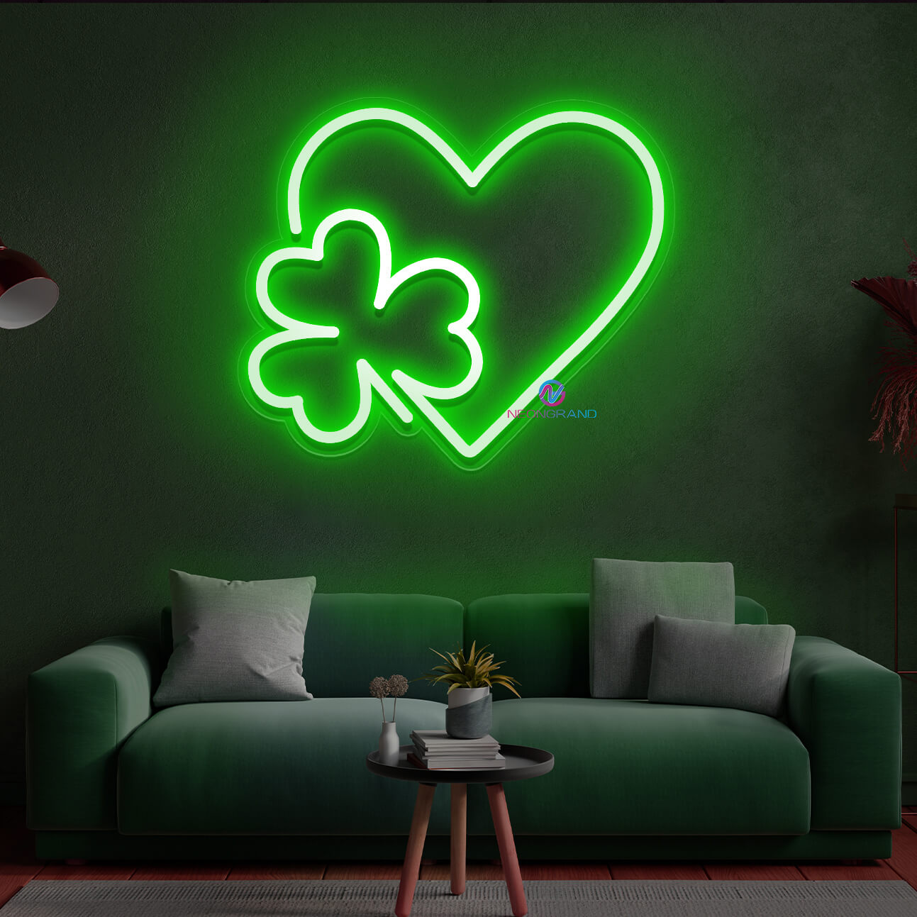 Clover Neon Sign Lucky Leaf Led Light - NeonGrand