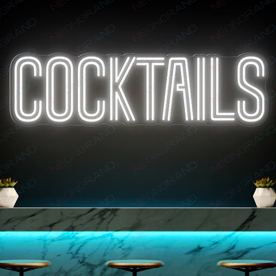 Cocktails Neon Sign Bar Led Light white