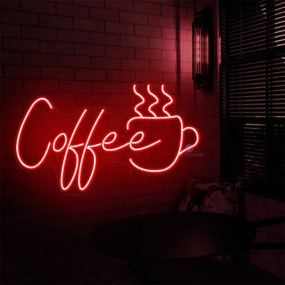 Coffee Neon Sign Neon Cafe Sign Led Light red