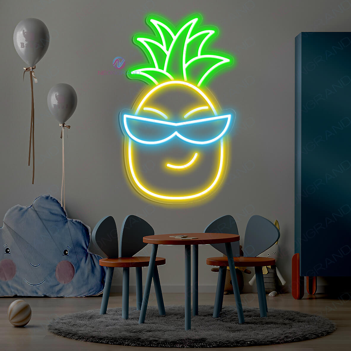 Cool Pineapple Led Light Fruit Tropical Neon Sign 3