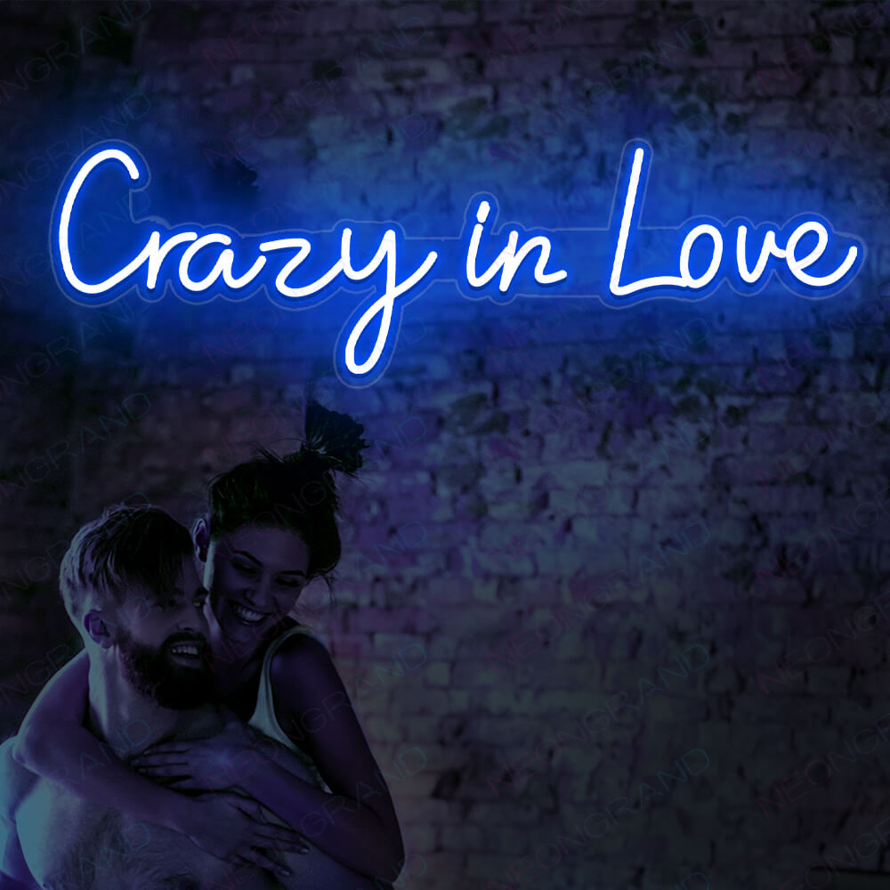 Crazy In Love Neon Sign Led Light Neon Love Sign Blue