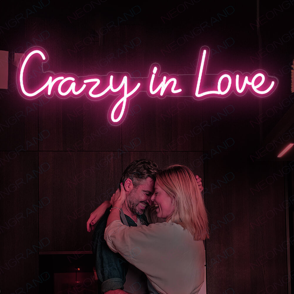 Crazy In Love Neon Sign Led Light Neon Love Sign Pink