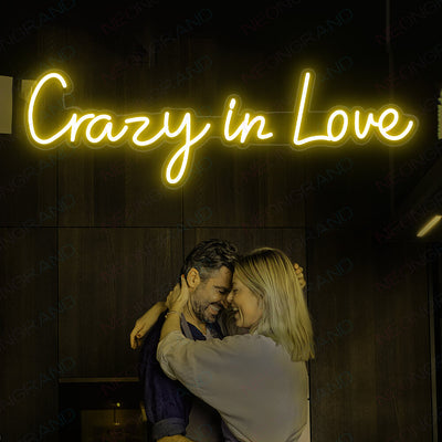 Crazy In Love Neon Sign Led Light Neon Love Sign Yellow
