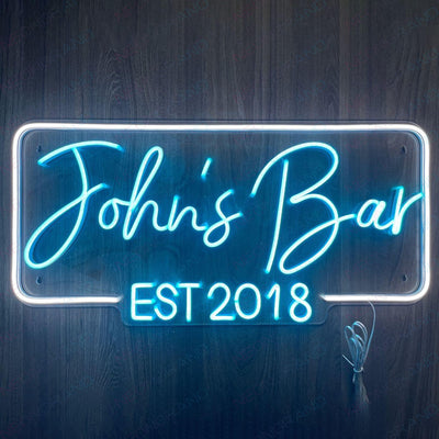 Custom Neon Bar Signs Custom Name Led Light light blue wwm