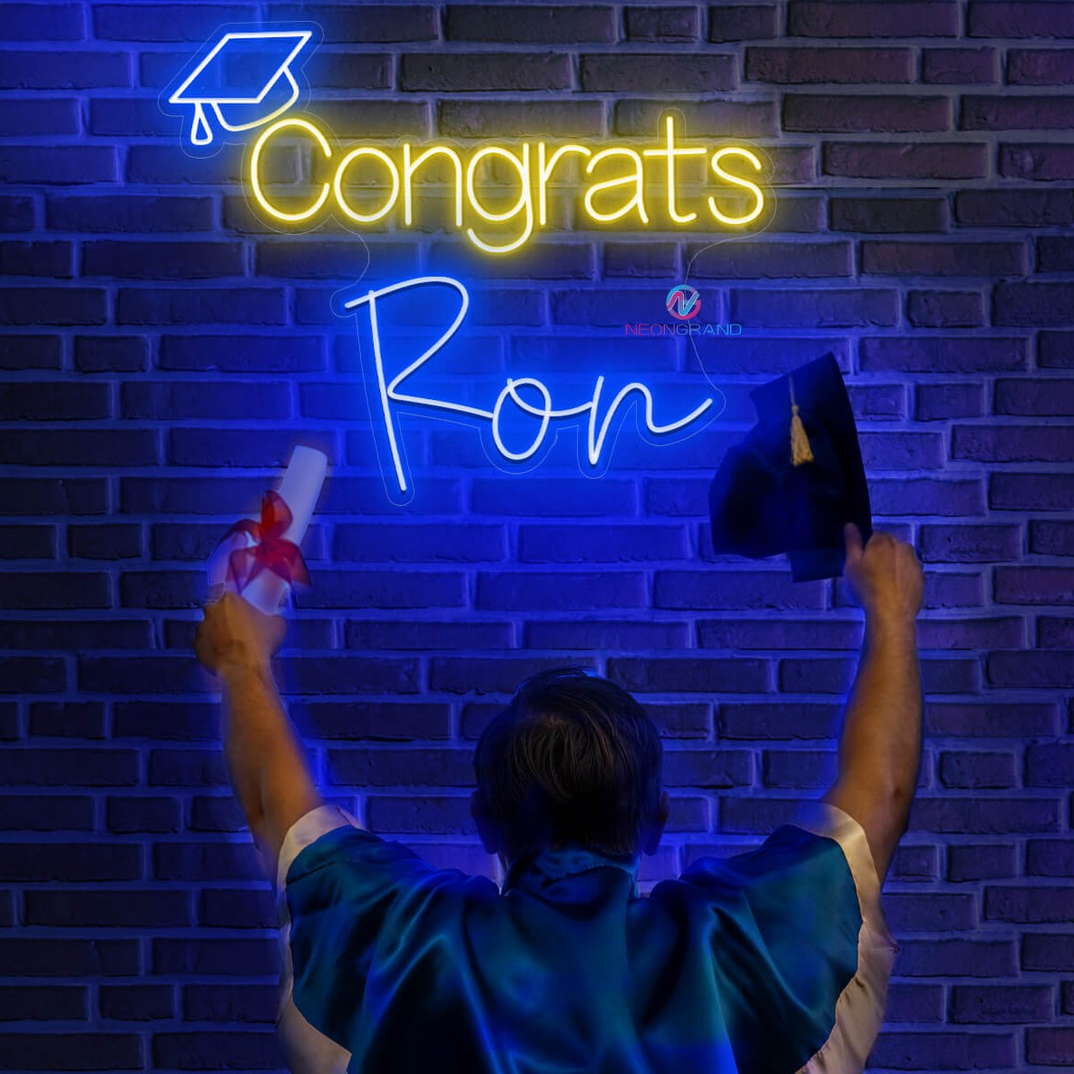 Custom Congrats Grad Neon Sign Custom Name Led Light 2