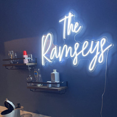 The ramseys Custom Last Name Neon Signs Wedding Led Light