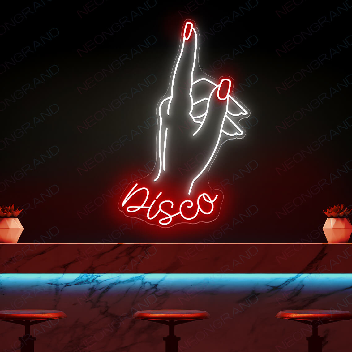 Disco Neon Sign Club Led Light red