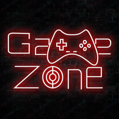 Game Zone Neon Game Room Sign Red