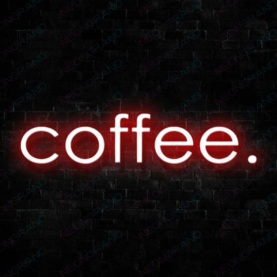 Coffee Neon Sign Led Light Red