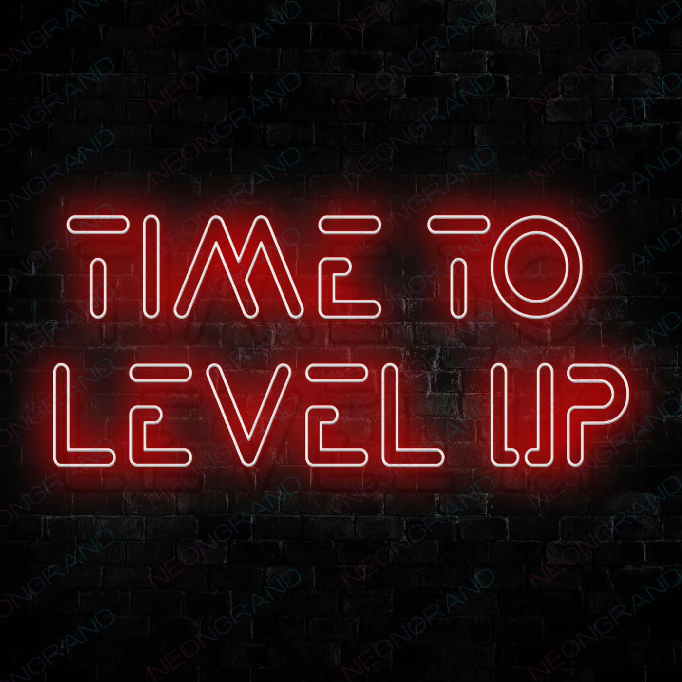 Game Neon Sign Time To Level Up Gamer Led Light Red