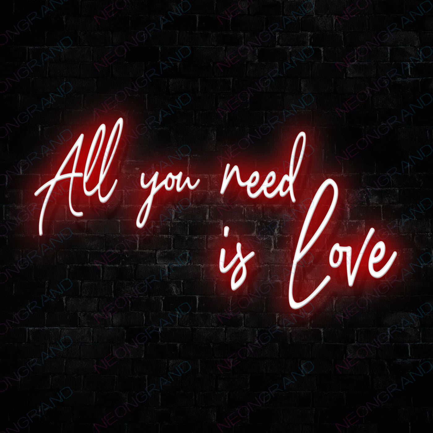 All You Need Is Love Neon Sign Red