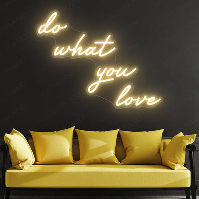 Do What You Love Neon Sign Love Led Light Sign gold yellow