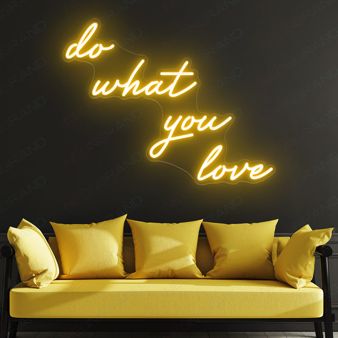 Do What You Love Neon Sign Love Led Light Sign orange yellow