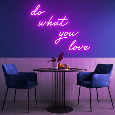 Do What You Love Neon Sign Love Led Light Sign purple