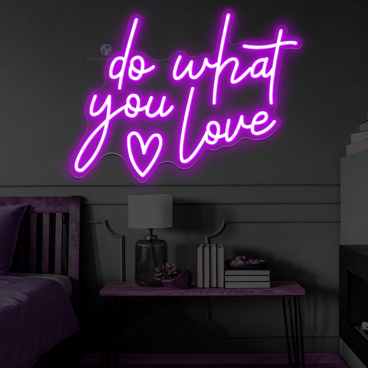 Do What You Love Neon Sign Love Led Light purple