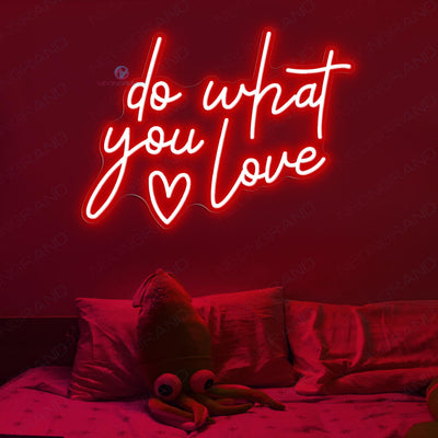 Do What You Love Neon Sign Love Led Light red