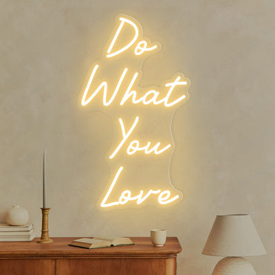 Do What You Love Neon Sign Love Party Led Light gold yellow
