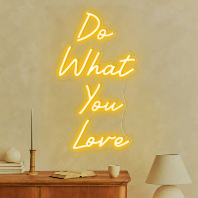 Do What You Love Neon Sign Love Party Led Light orange yellow