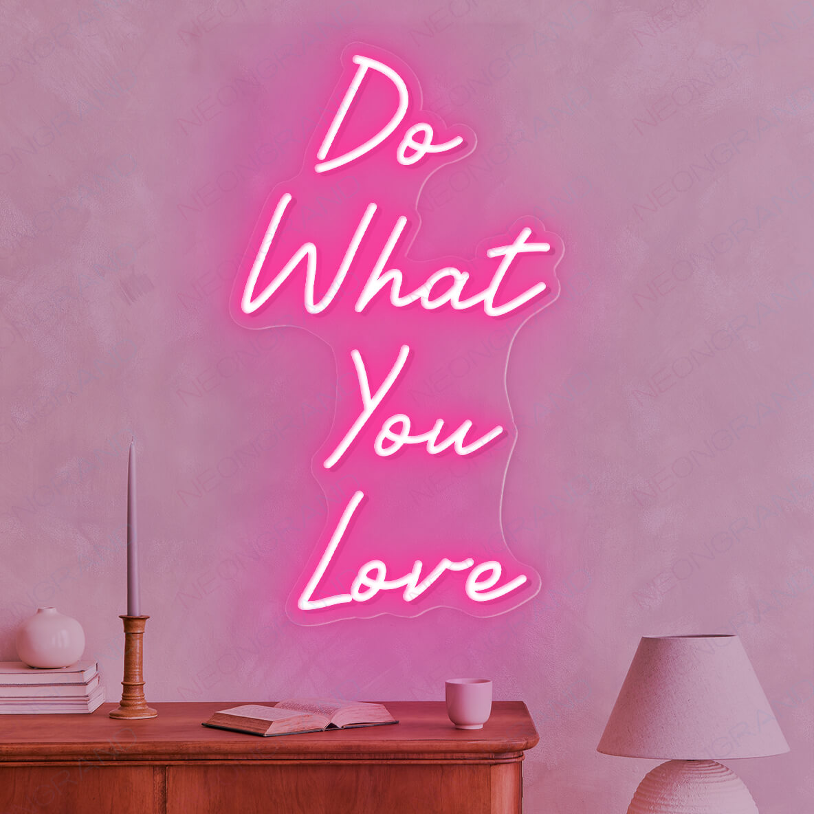 Do What You Love Neon Sign Love Party Led Light pink