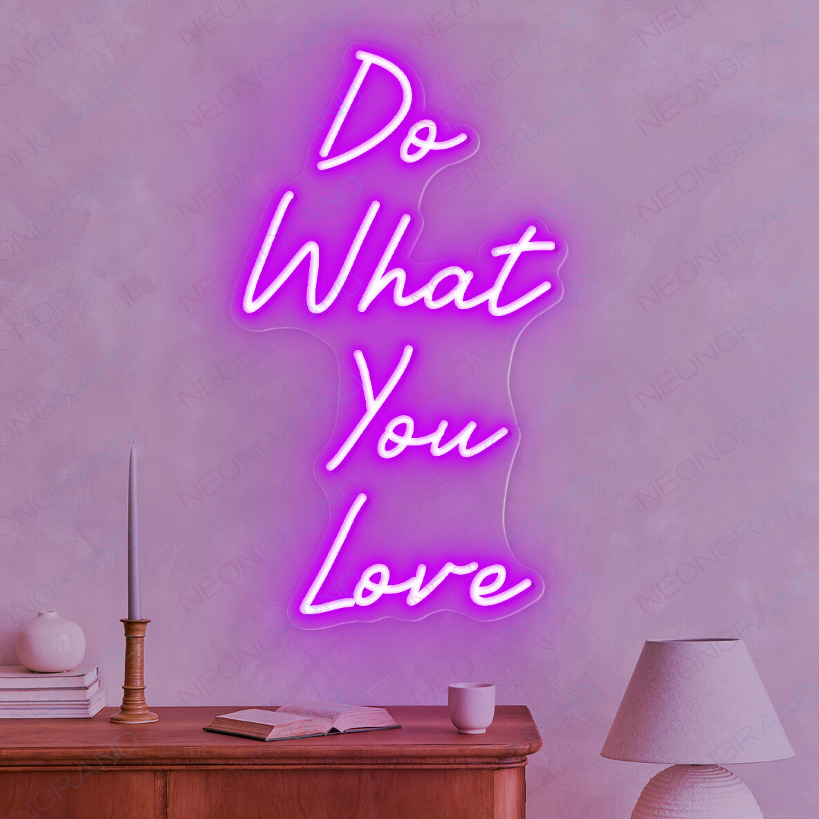 Do What You Love Neon Sign Love Party Led Light purple