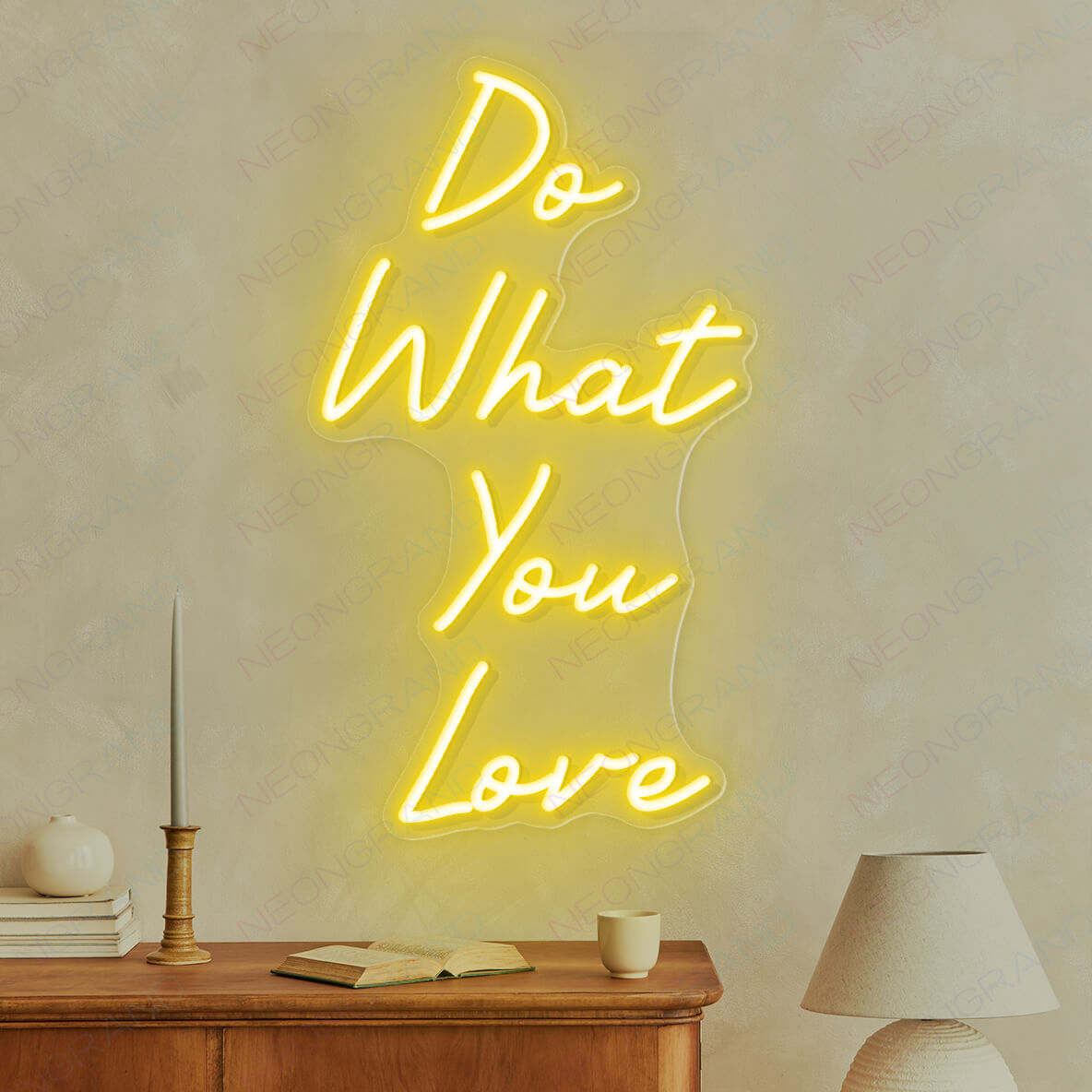 Do What You Love Neon Sign Love Party Led Light yellow1