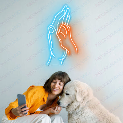 Dog Neon Sign Animal Led Light light blue